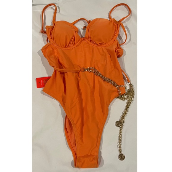 NEW RI* “Chain Detail Underwire One-Piece Swimsuit” - Picture 2 of 8
